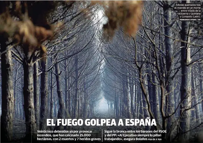 EL FUEGO GOLPEA A ESPAÑA