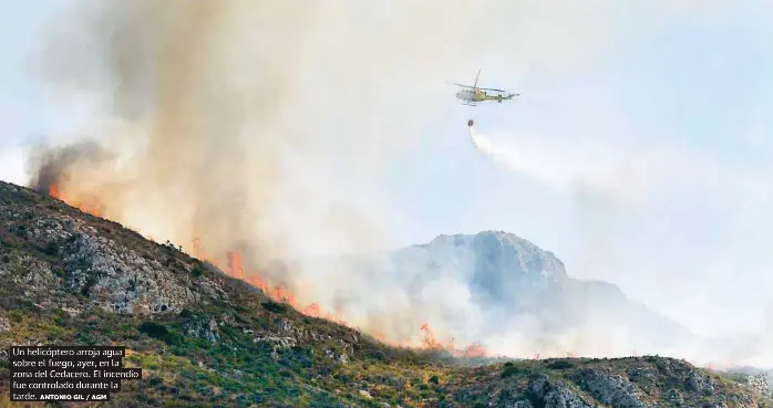 ALERTA POR EL FUEGO EN EL CEDACERO