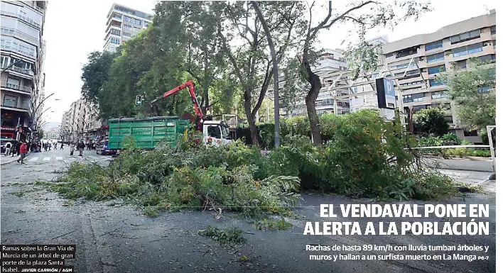 EL VENDAVAL PONE EN ALERTA A LA POBLACIÓN