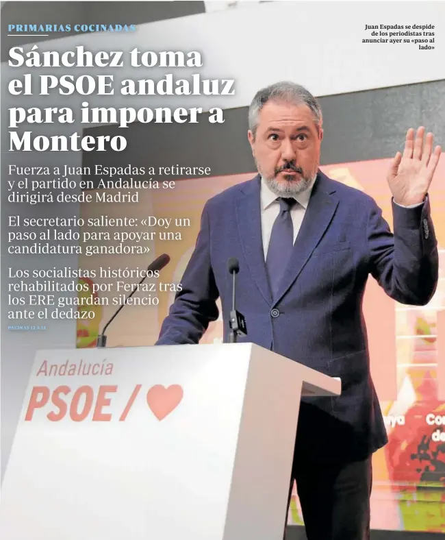 SÁNCHEZ TOMA EL PSOE ANDALUZ PARA IMPONER A MONTERO