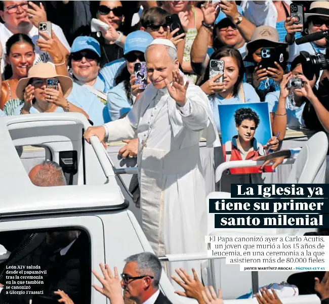LA IGLESIA YA TIENE SU PRIMER SANTO MILENIAL