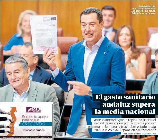 EL GASTO SANITARIO ANDALUZ SUPERA LA MEDIA NACIONAL