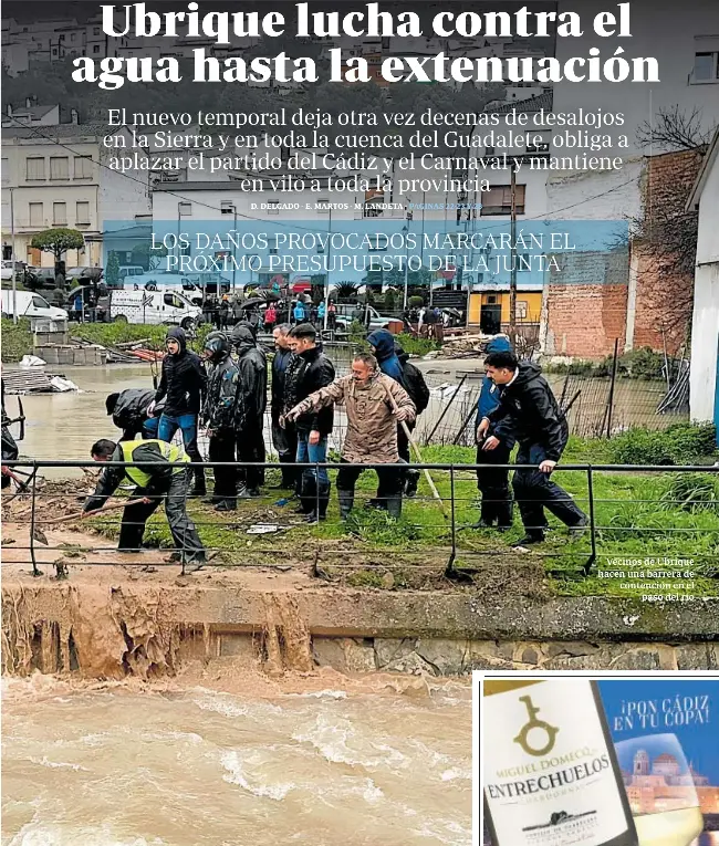 UBRIQUE LUCHA CONTRA EL AGUA HASTA LA EXTENUACIÓN