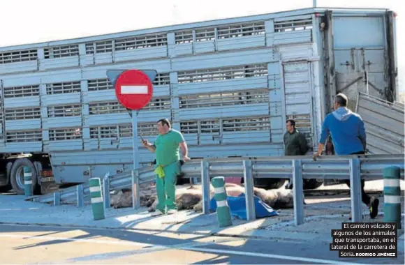 UN CAMIÓN 18 HORAS VOLCADO EN LA CISTÉRNIGA