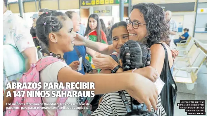 ABRAZOS PARA RECIBIR A 147 NIÑOS SAHARAUIS