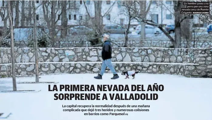 LA PRIMERA NEVADA DEL AÑO SORPRENDE A VALLADOLID