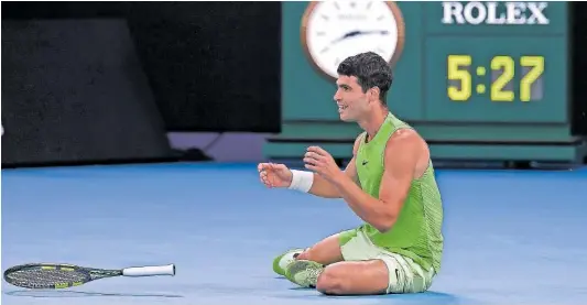 PASE ÉPICO DE ALCARAZ A LA FINAL DE AUSTRALIA.