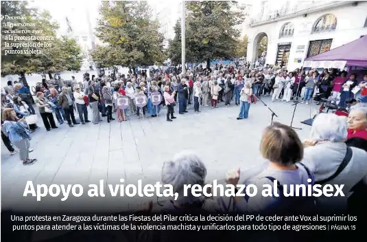APOYO AL VIOLETA, RECHAZO AL UNISEX