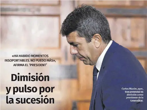 DIMISIÓN Y PULSO POR LA SUCESIÓN