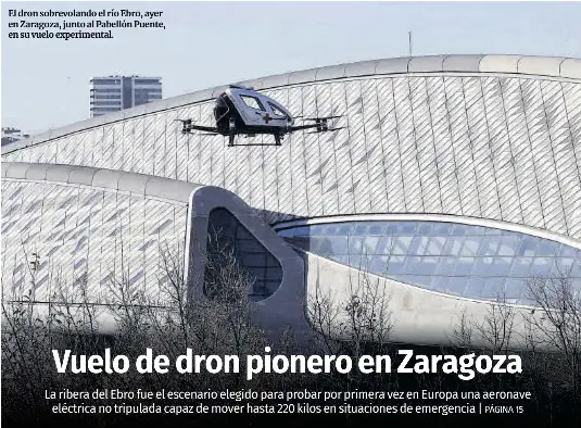 VUELO DE DRON PIONERO EN ZARAGOZA
