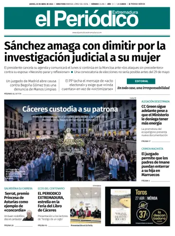 El Periódico Extremadura - 25 abr. 2024