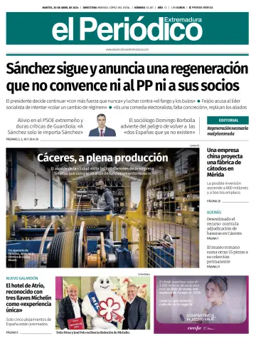 El Periódico Extremadura - 30 Nis 2024