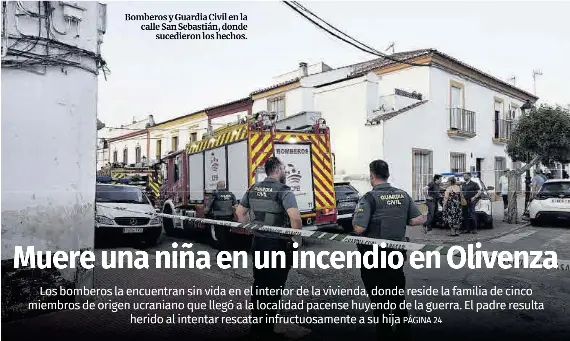 MUERE UNA NIÑA EN UN INCENDIO EN OLIVENZA