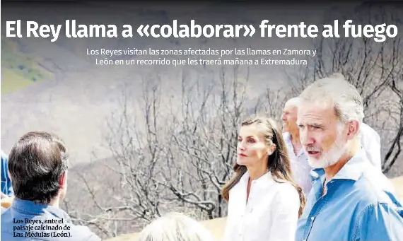 EL REY LLAMA A «COLABORAR» FRENTE AL FUEGO