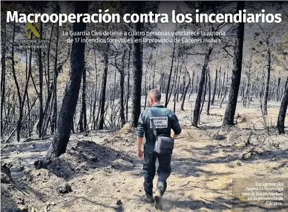 MACROOPERACIÓN CONTRA LOS INCENDIARIOS