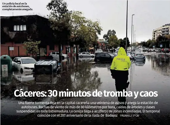 CÁCERES: 30 MINUTOS DE TROMBA Y CAOS