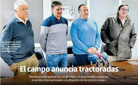 EL CAMPO ANUNCIA TRACTORADAS