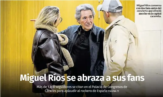 MIGUEL RÍOS SE ABRAZA A SUS FANS