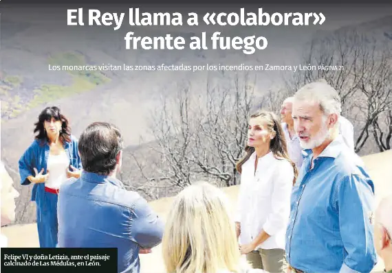 EL REY LLAMA A «COLABORAR» FRENTE AL FUEGO