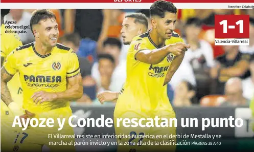 AYOZE Y CONDE RESCATAN UN PUNTO