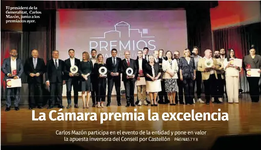LA CÁMARA PREMIA LA EXCELENCIA