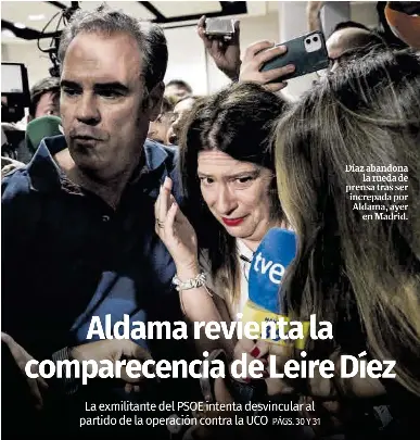 ALDAMA REVIENTA LA COMPARECENCIA DE LEIRE DÍEZ