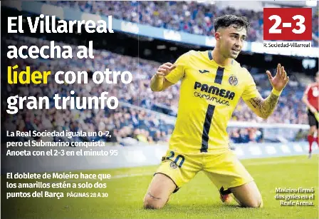 EL VILLARREAL ACECHA AL LÍDER CON OTRO GRAN TRIUNFO