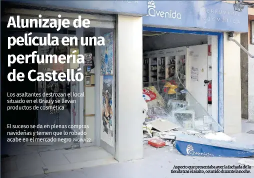 ALUNIZAJE DE PELÍCULA EN UNA PERFUMERÍA DE CASTELLÓ