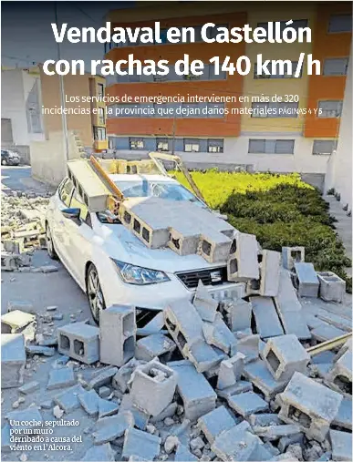 VENDAVAL EN CASTELLÓN CON RACHAS DE 140 KM/H