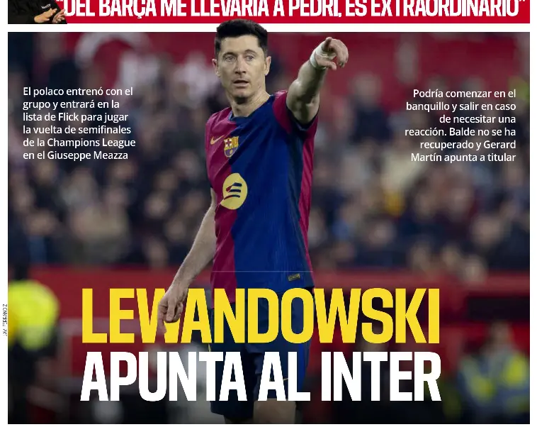 LEWANDOWSKI APUNTA AL INTER