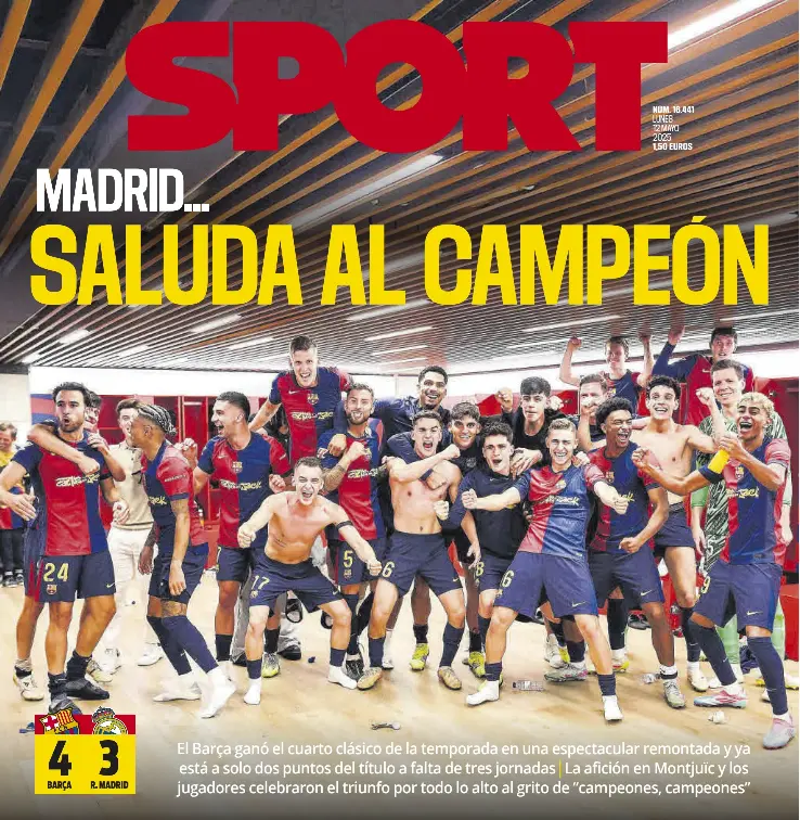 MADRID...
SALUDA AL CAMPEÓN