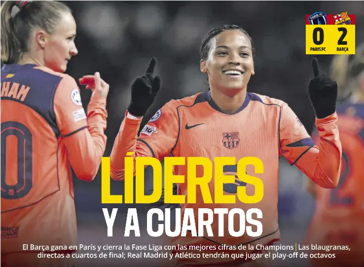 LÍDERES Y A CUARTOS