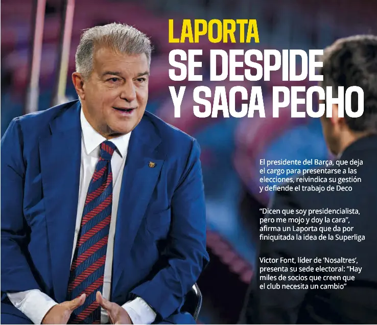 SE DESPIDE Y SACA PECHO