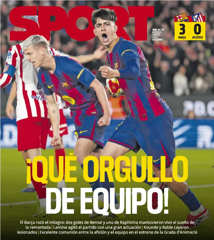 ¡ QUÉ ORGULLO DE EQUIPO!