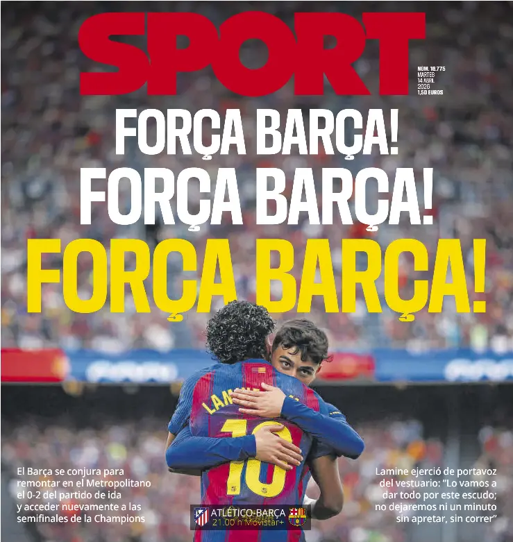 FORÇA BARÇA! FORÇA BARÇA! FORÇA BARÇA!