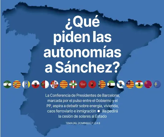 ¿QUÉ PIDEN LAS AUTONOMÍAS A SÁNCHEZ?