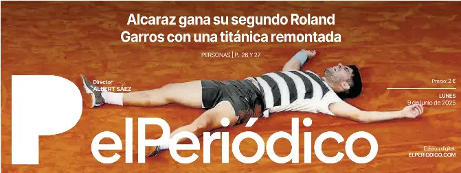 ALCARAZ GANA SU SEGUNDO ROLAND GARROS CON UNA TITÁNICA REMONTADA