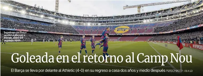 GOLEADA EN EL RETORNO AL CAMP NOU