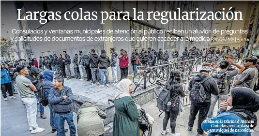 LARGAS COLAS PARA LA REGULARIZACIÓN
