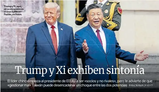 TRUMP Y XI EXHIBEN SINTONÍA
