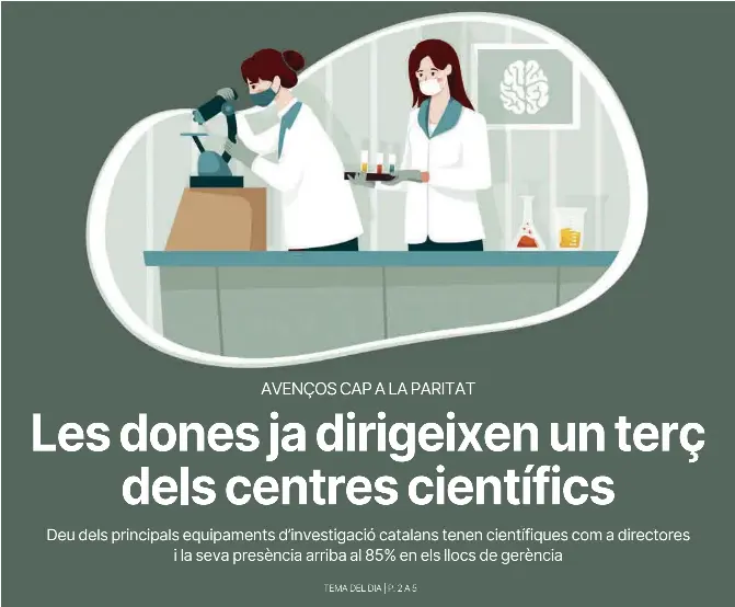 LES DONES JA DIRIGEIXEN UN TERÇ DELS CENTRES CIENTÍFICS
