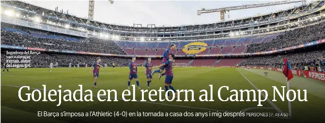 GOLEJADA EN EL RETORN AL CAMP NOU