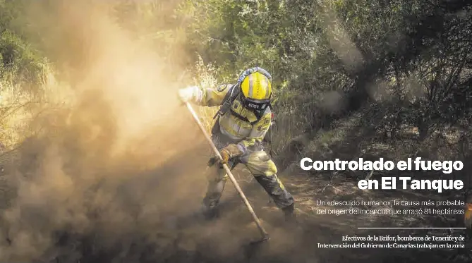 CONTROLADO EL FUEGO EN EL TANQUE