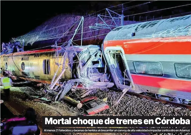 MORTAL CHOQUE DE TRENES EN CÓRDOBA