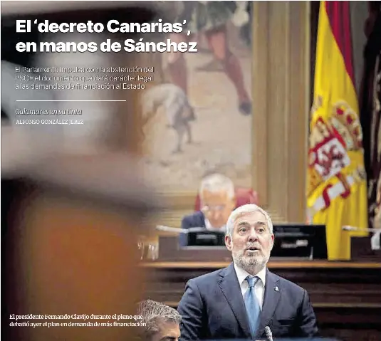 EL ‘DECRETO CANARIAS’, EN MANOS DE SÁNCHEZ