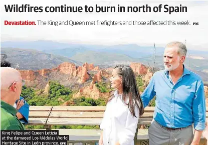 WILDFIRES CONTINUE TO BURN IN NORTH OF SPAIN