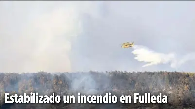 ESTABILIZADO UN INCENDIO EN FULLEDA
