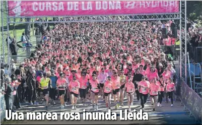 UNA MAREA ROSA INUNDA LLEIDA