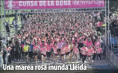 UNA MAREA ROSA INUNDA LLEIDA