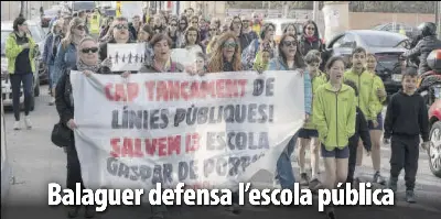 BALAGUER DEFENSA L’ESCOLA PÚBLICA
